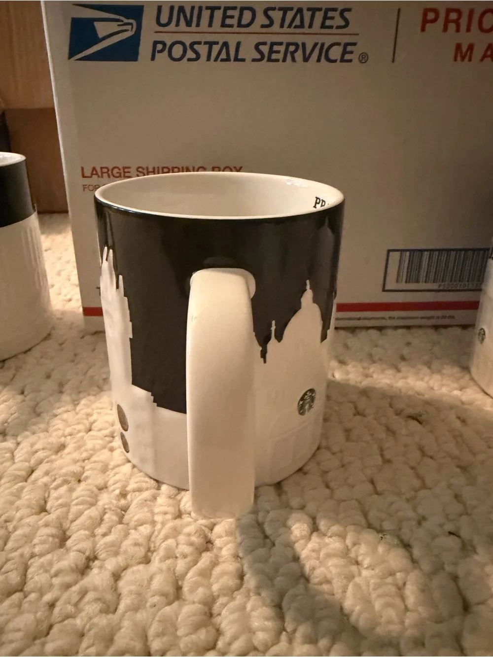Starbucks 4 Relief Mugs (Paris Berlin Prague Athens)